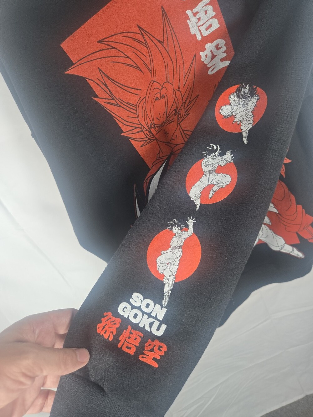 Dragon Ball Z Son Goku Graphic Hoodie Pullover Black Size Medium - Picture 4 of 7